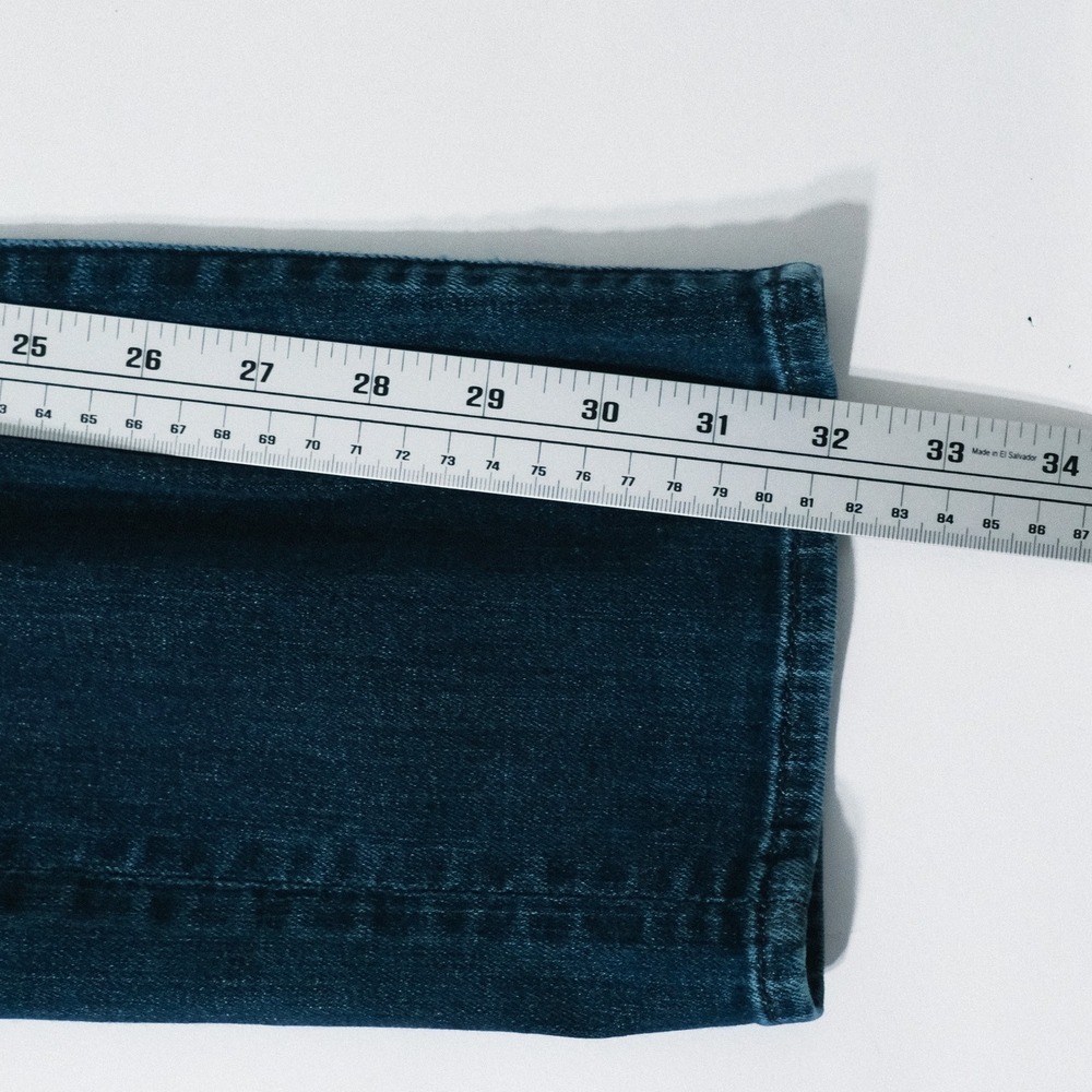 7 For All Mankind Slimmy Jeans Mens 38x32 Dark Wash Blue Denim - Picture 14 of 14